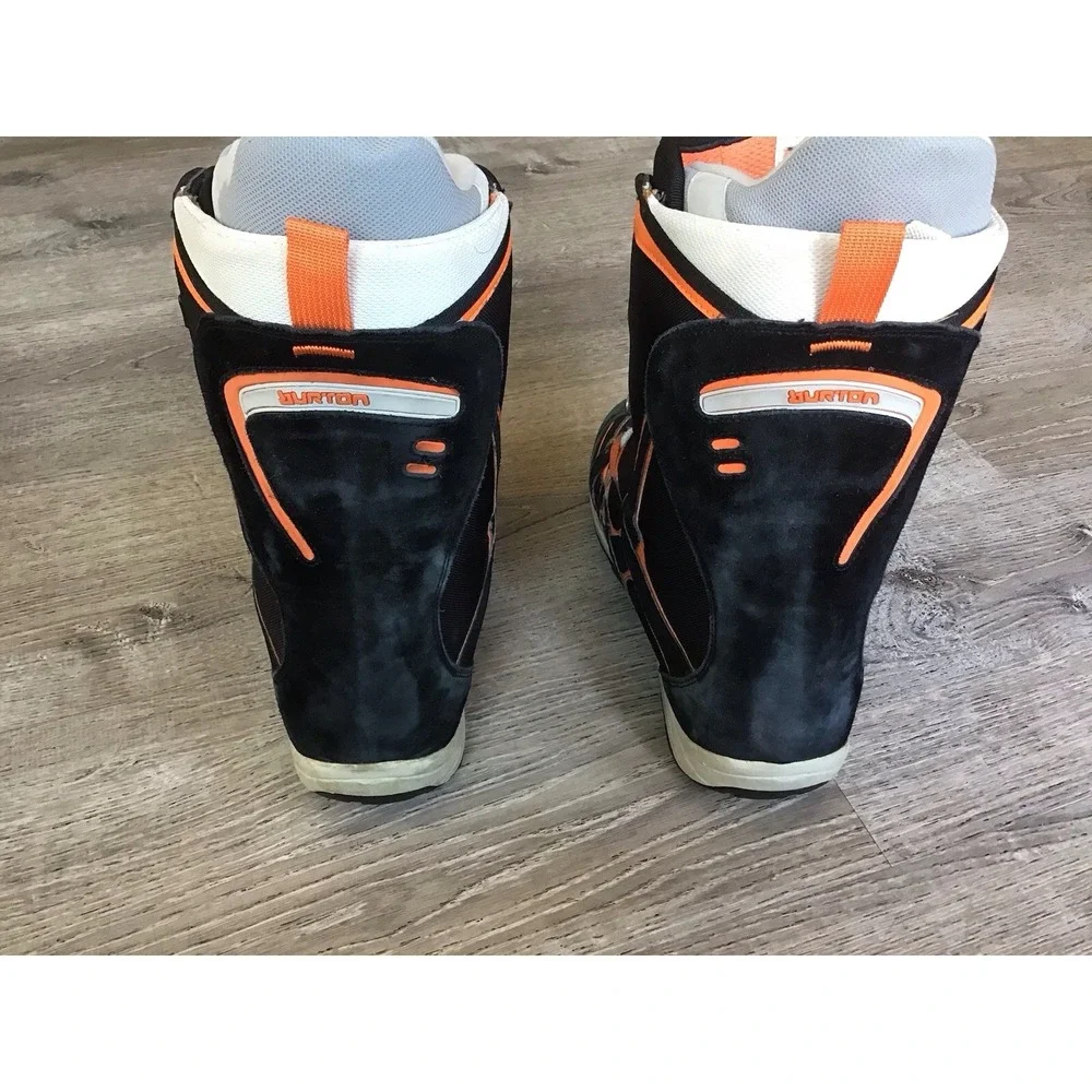 Burton Moto Men's Snowboard Boots USA Size 8.5 Gray Orange Lace Up